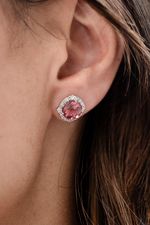 Brinco Sweet Rose Turmalina Rosa