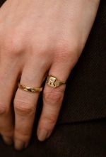 Anel Little Finger Inicial Diamante