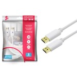 CABO DISPLAYPORT + DISPLAYPORT 1.2 - BRANCO - 2M