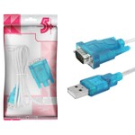 CABO USB CRISTAL - USB A MACHO + DB9 - CRISTAL - 1.5M