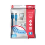 CABO USB 3.1 - USB A MACHO + USB A FEMEA 3.1 - 2M - AZUL