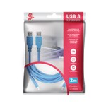 CABO USB 3.1 - USB A MACHO + USB A MACHO 3.1 - 2M - AZUL