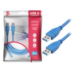 CABO USB 3.1 - USB A MACHO + USB A MACHO 3.1 - 2M - AZUL