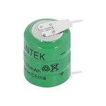 BATERIA  RECARREGAVEL TIPO BOTAO - NIMH - 3,6V 60MAH 16X19MM - 2 TERMINAIS- BLISTER