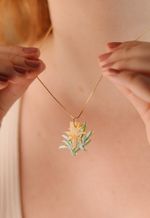 Pingente Eva Amarelo Perolado