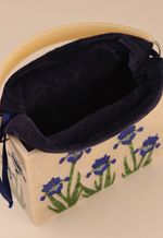 Bolsa Erivânia Azul Escuro Perolado