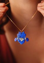 Pingente Nadir Azul Escuro Perolado