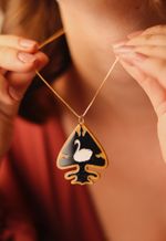 Pingente Leslie Preto Acetinado