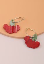 Argola Viktoria Vermelho Perolado