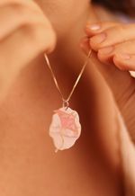 Pingente Creuza Rosa Claro Perolado