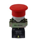 BOTAO DE EMERGENCIA METALICO COM TRAVA - MODELO: XB2-BS542 - 1NF