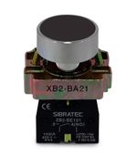BOTAO DE IMPULSO METALICO AMPB6B OU XB2-BA21 - PRETO 1NA