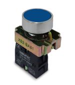 BOTAO DE IMPULSO METALICO AMPB6BL OU XB2-BA61 - AZUL 1NA