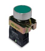 BOTAO DE IMPULSO METALICO AMPB6G OU XB2-BA31 - VERDE 1NA