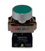 BOTAO DE IMPULSO METALICO AMPB6G OU XB2-BA31 - VERDE 1NA