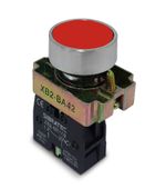 BOTAO DE IMPULSO METALICO AMPB6R OU XB2-BA42 - VERMELHO 1NF