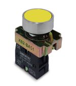 BOTAO DE IMPULSO METALICO AMPB6Y OU XB2-BA51 - AMARELO 1NA