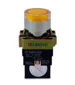 BOTAO DE IMPULSO ILUMINADO METALICO BW3561 24VCC/VCA AMARELO 1NA