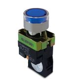 BOTAO DE IMPULSO ILUMINADO METALICO BW3661 24VCC/VCA AZUL 1NA
