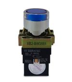 BOTAO DE IMPULSO ILUMINADO METALICO BW3661 24VCC/VCA AZUL 1NA