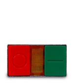 BOTAO DUPLO ILUMINADO RETANGULAR METALICO BW8365 24V 1NA+1NF - RETANGULAR SEM RESSALTO