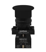 BOTAO COGUMELO PRETO - PLASTICO SEM TRAVA - MODELO: XB2-EC21 - 1NA