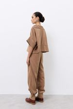 Blusa Relevos Cupro Castor