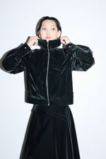 Jaqueta Geometrias Velvet Preto