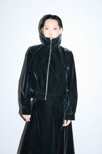 Jaqueta Geometrias Velvet Preto