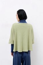 Tricot Transpasse Canelado Menta