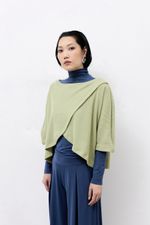 Tricot Transpasse Canelado Menta