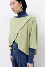 Tricot Transpasse Canelado Menta
