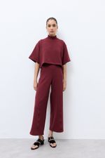 Blusa Sportiff Malha Bouclê Marsala
