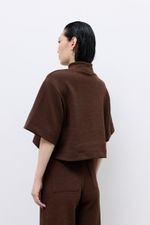 Blusa Sportiff Malha Bouclê Café