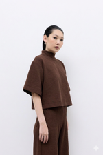 Blusa Sportiff Malha Bouclê Café