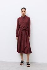 Vestido Circa Alfaiataria Touch Merlot