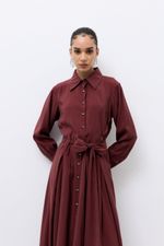 Vestido Circa Alfaiataria Touch Merlot