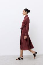 Vestido Circa Alfaiataria Touch Merlot