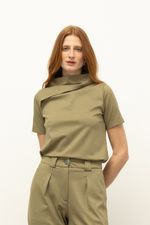 Blusa Belle Malha Dupla Castanho
