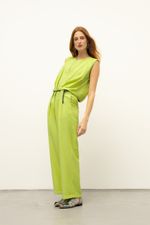 Calça Risca de Giz Gelo