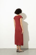 Vestido Torção Malha Premium Ocre
