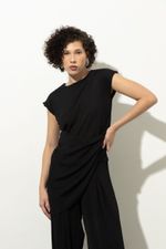 Blusa Torção Malha Premium Preto
