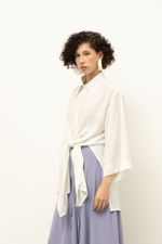 Camisa Kimono Alfaiataria Fresh Off White