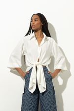 Camisa Kimono Alfaiataria Fresh Off White