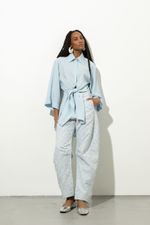 Camisa Kimono Alfaiataria Fresh Blue