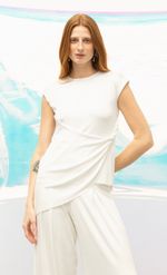Blusa Torção Malha Premium Off White
