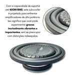 Subwoofer Slim 10 Polegadas 400W RMS 4 Ohms