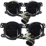 Par Farol 4 Polegadas Led Angel Eyes Drl Seta Branca Ambar