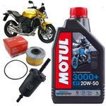 Oleo 20w50 Motul + Filtro Óleo Combustível Fazer 150 Factor