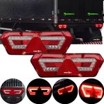 Par De Lanterna Led 12v 24v Traseira Guerra Diamond Asx